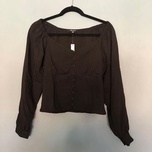 MADEWELL black sweetheart top 🖤